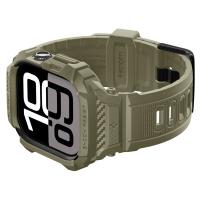 Spigen Rugged Armor Pro V2 – Pasek z obudową do Apple Watch 10 / 11 46 mm (Vintage Khaki)