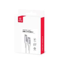 Crong Armor Link - Kabel 100W PD 5A USB-C do USB-C 200cm (biały)
