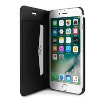 PURO Booklet Wallet Case - Etui iPhone 8 / 7 / 6s / 6 z kieszenią na kartę + stand up (czarny) PURO Booklet Wallet Case - Etui iPhone 8 / 7 / 6s / 6 z kieszenią na kartę + stand up (czarny)