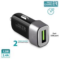 PURO Mini Car Fast Charger - Uniwersalna ładowarka samochodowa USB 2.4 A square (czarny) PURO Mini Car Fast Charger - Uniwersalna ładowarka samochodowa USB 2.4 A square (czarny)