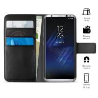 PURO Booklet Wallet Case - Etui Samsung Galaxy S8+ z kieszeniami na karty + stand up (czarny) PURO Booklet Wallet Case - Etui Samsung Galaxy S8+ z kieszeniami na karty + stand up (czarny)