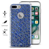 PURO Glitter Shine Leopard Cover - Etui iPhone 8 Plus / 7 Plus / 6s Plus / 6 Plus (Blue) Limited edition PURO Glitter Shine Leopard Cover - Etui iPhone 8 Plus / 7 Plus / 6s Plus / 6 Plus (Blue) Limited edition