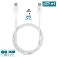 PURO Plain - Kabel USB-C 2.0 na USB-C 2.0 do ładowania & synchronizacji danych, 2A, 480 Mbps, 1 m (biały) PURO Plain - Kabel USB-C 2.0 na USB-C 2.0 do ładowania & synchronizacji danych, 2A, 480 Mbps, 1 m (biały)