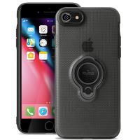PURO Magnet Ring Cover - Etui iPhone SE (2022 / 2020) / 8 / 7 z magnetycznym uchwytem na palec (czarny) PURO Magnet Ring Cover - Etui iPhone SE (2022 / 2020) / 8 / 7 z magnetycznym uchwytem na palec (czarny)