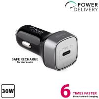 PURO Ultra Car Charger Power Delivery - Ładowarka samochodowa USB-C Power Delivery, 30 W (czarny) PURO Ultra Car Charger Power Delivery - Ładowarka samochodowa USB-C Power Delivery, 30 W (czarny)