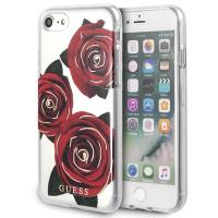 Guess Flower Desire - Etui iPhone 8 / 7 (przezroczysty/czerwony) Guess Flower Desire - Etui iPhone 8 / 7 (przezroczysty/czerwony)