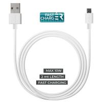 PURO Plain Cable Fast Charging - Kabel USB-A 2.0 do micro USB, 2 m, 2 A (biały) PURO Plain Cable Fast Charging - Kabel USB-A 2.0 do micro USB, 2 m, 2 A (biały)