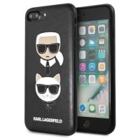 Karl Lagerfeld Embossed Case Karl & Choupette - Etui iPhone 8 Plus / 7 Plus (czarny) Karl Lagerfeld Embossed Case Karl & Choupette - Etui iPhone 8 Plus / 7 Plus (czarny)