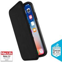 Speck Presidio Folio Leather - Etui skórzane iPhone XR z kieszenią na karty + stand up (Black/Black) Speck Presidio Folio Leather - Etui skórzane iPhone XR z kieszenią na karty + stand up (Black/Black)