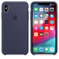 Apple Silicone Case - Silikonowe etui iPhone Xs Max (nocny błękit)