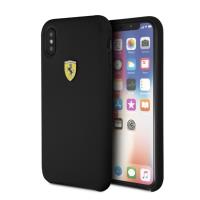 Ferrari Silicone Hard Case - Etui iPhone Xs / X (czarny)