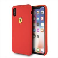 Ferrari Silicone Hard Case - Etui iPhone Xs / X (czerwony)