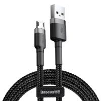 Baseus Cafule Cable - Dwustronny kabel połączeniowy micro USB na USB QC 3.0, 2.4 A, 1 m (szary/czarny) Baseus Cafule Cable - Dwustronny kabel połączeniowy micro USB na USB QC 3.0, 2.4 A, 1 m (szary/czarny)