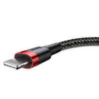 Baseus Cafule Cable - Kabel połączeniowy USB do Lightning, 2.4 A, 1 m (czerwony/czarny) Baseus Cafule Cable - Kabel połączeniowy USB do Lightning, 2.4 A, 1 m (czerwony/czarny)
