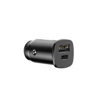 Baseus Square - Ładowarka samochodowa USB-A QC 4.0 + USB-C PD 3.0, 30 W (czarny) Baseus Square - Ładowarka samochodowa USB-A QC 4.0 + USB-C PD 3.0, 30 W (czarny)