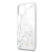 Guess Marble Tempered Glass Hardcase - Etui iPhone 11 Pro (biały)