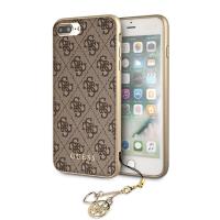 Guess 4G Charms Collection - Etui iPhone 8 Plus / 7 Plus z zawieszką (brązowy)