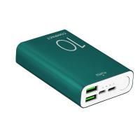 PURO Compact Power Bank - Power bank dla smartfonów i tabletów 10000 mAh 2 x USB-A, 1 x USB-C, 15W, Li-Poly (zielony) PURO Compact Power Bank - Power bank dla smartfonów i tabletów 10000 mAh 2 x USB-A, 1 x USB-C, 15W, Li-Poly (zielony)