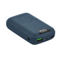 PURO Compact Power Bank - Power bank dla smartfonów i tabletów 10000 mAh, USB-A, USB-C, 15 W + wyświetlacz LED (niebieski) PURO Compact Power Bank - Power bank dla smartfonów i tabletów 10000 mAh, USB-A, USB-C, 15 W + wyświetlacz LED (niebieski)