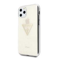 Guess Solid Glitter Triangle - Etui iPhone 11 Pro (Gold)