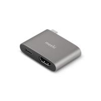 Moshi USB-C Adapter - Przejściówka do HDMI 4K i HDR z obsługą ładowania Power Delivery 60W (Titanium Gray) Moshi USB-C Adapter - Przejściówka do HDMI 4K i HDR z obsługą ładowania Power Delivery 60W (Titanium Gray)