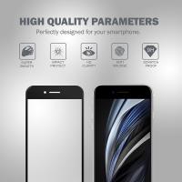Crong 3D Armour Glass – Szkło hartowane 9H na cały ekran iPhone SE (2022/2020) / 8 / 7 + ramka instalacyjna