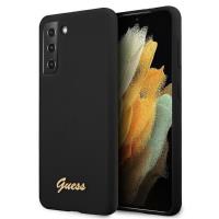 Guess Silicone Script Metal Logo - Etui Samsung Galaxy S21 (czarny) Guess Silicone Script Metal Logo - Etui Samsung Galaxy S21 (czarny)