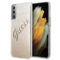 Guess Glitter Gradient Script - Etui Samsung Galaxy S21 (złoty) Guess Glitter Gradient Script - Etui Samsung Galaxy S21 (złoty)