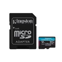 Kingston Canvas Go Plus microSDXC - Karta pamięci 64GB A2 V30 Class 10 UHS-I U3 170/70 Mb/s z adapterem