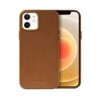 Crong Essential Cover - Etui ze skóry ekologicznej iPhone 12 / iPhone 12 Pro (brązowy) Crong Essential Cover - Etui ze skóry ekologicznej iPhone 12 / iPhone 12 Pro (brązowy)