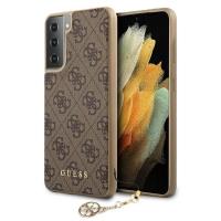 Guess 4G Charms Collection - Etui Samsung Galaxy S21+ (brązowy)