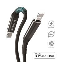 Crong Armor Link - Kabel USB-C Lightning Fast Charging z certyfikat MFi 150cm (czarny)