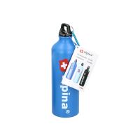 Alpina - Butelka aluminiowa z karabińczykiem 750 ml (Niebieski)