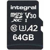 Integral UltimaPRO microSDXC - Karta pamięci 64GB C10 UHS-I U3 A2 V30 Integral UltimaPRO microSDXC - Karta pamięci 64GB C10 UHS-I U3 A2 V30