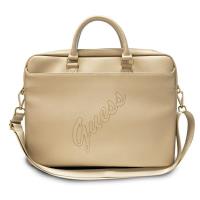 Guess Saffiano Script Computer Bag – Torba na notebooka 15” (złoty)