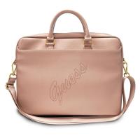 Guess Saffiano Script Computer Bag – Torba na notebooka 15” (różowy) Guess Saffiano Script Computer Bag – Torba na notebooka 15” (różowy)