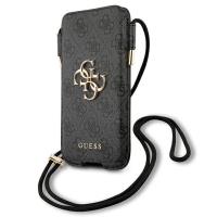 Guess 4G Big Metal Logo Pouch - Torebka na telefon S/M max 6.1" (szary) Guess 4G Big Metal Logo Pouch - Torebka na telefon S/M max 6.1" (szary)