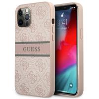 Guess 4G Printed Stripe – Etui iPhone 12 Pro Max (różowy)