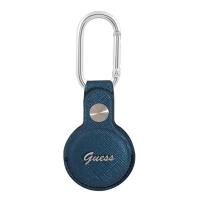 Guess Saffiano Script Dog Clip - Etui AirTag (niebieski)