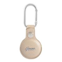 Guess Saffiano Script Dog Clip - Etui AirTag (beżowy)