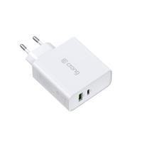 Crong Dual-Port Travel Charger – Ładowarka sieciowa USB-A + USB-C Power Delivery 45W (biały) Crong Dual-Port Travel Charger – Ładowarka sieciowa USB-A + USB-C Power Delivery 45W (biały)