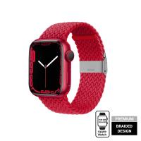 Crong Wave Band – Pleciony pasek do Apple Watch 42/44/45 mm (czerwony)