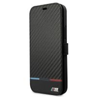 BMW Booktype M Carbon Stripe - Etui iPhone 13 mini (czarny) BMW Booktype M Carbon Stripe - Etui iPhone 13 mini (czarny)